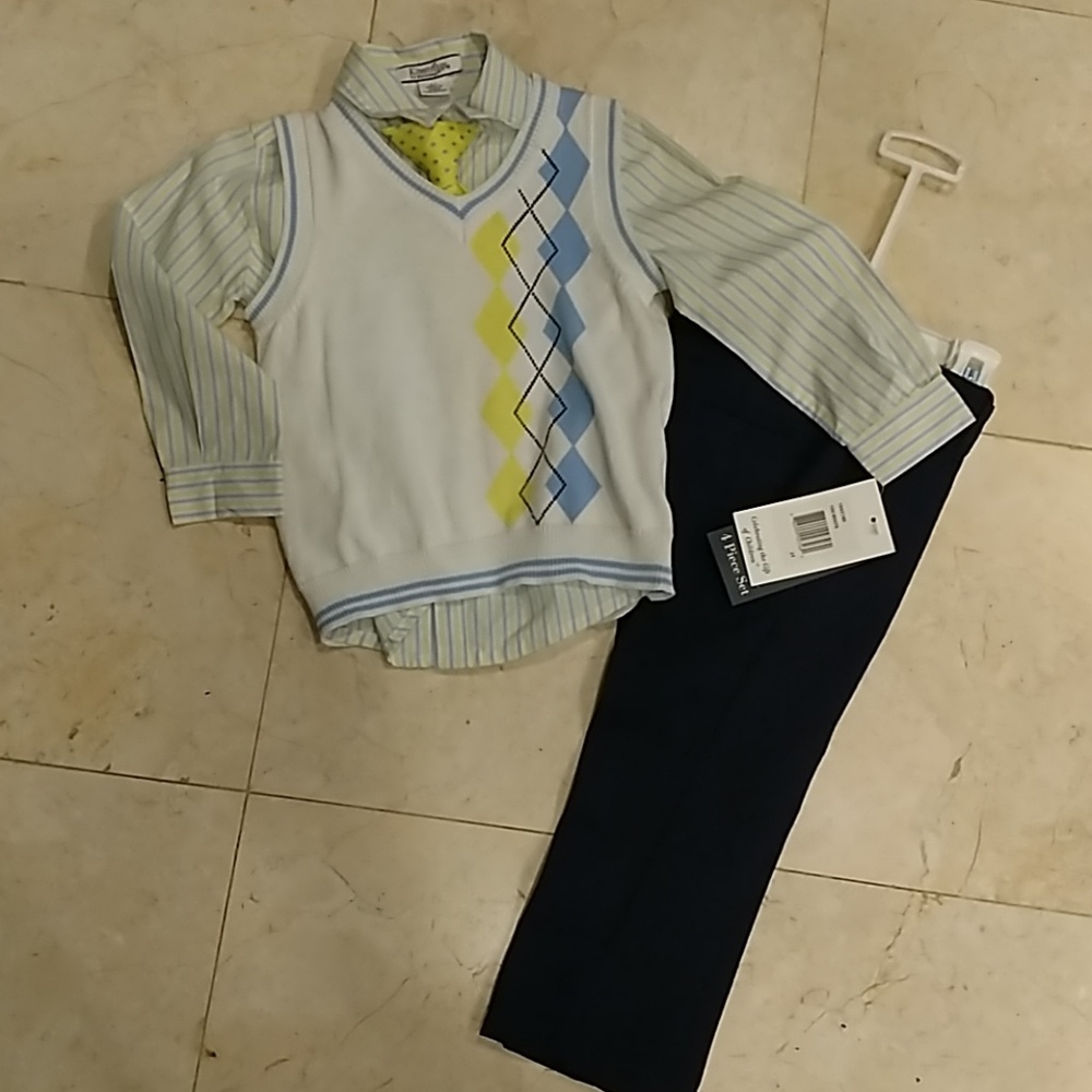 NWT! Toddler 4pcs set - pants, vest, shirt & tie